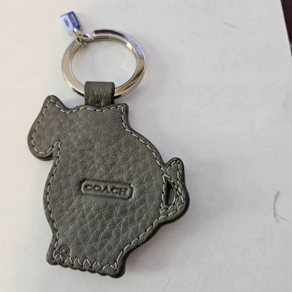 Coach Elephant Gray Pink Keychain Fob - Picture 3 of 3
